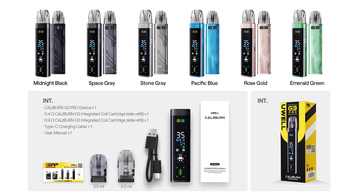 Uwell Caliburn G3 Pro Pod Fairvape, Silfursk & Grand Vape Shop Uwell Caliburn G3 Pro Pod Fairvape, Silfursk & Grand Vape Shop