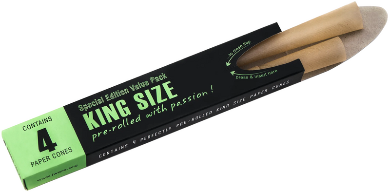 JWARE BROWN PRE ROLLED CONES KING SIZE LONG FILTER 109/30 MM