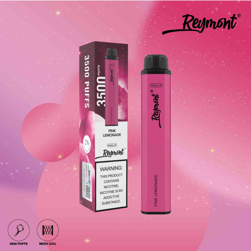 Reymont Meta III Mesh Coil up to 3500 Puffs - 21350 Battery - 12ML Capacity - Disposable Electronic Cigarette Vape pen